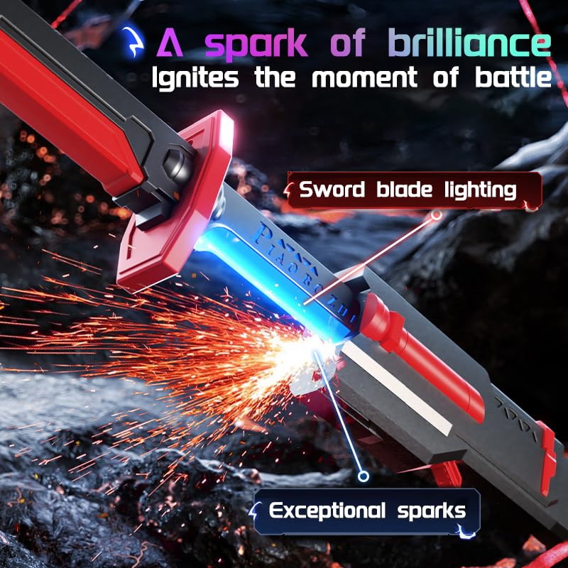 LED Spark Sword with Sound and Fog