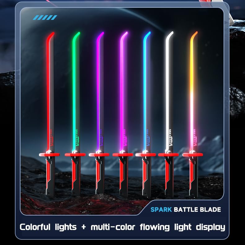 LED Spark Sword with Sound and Fog