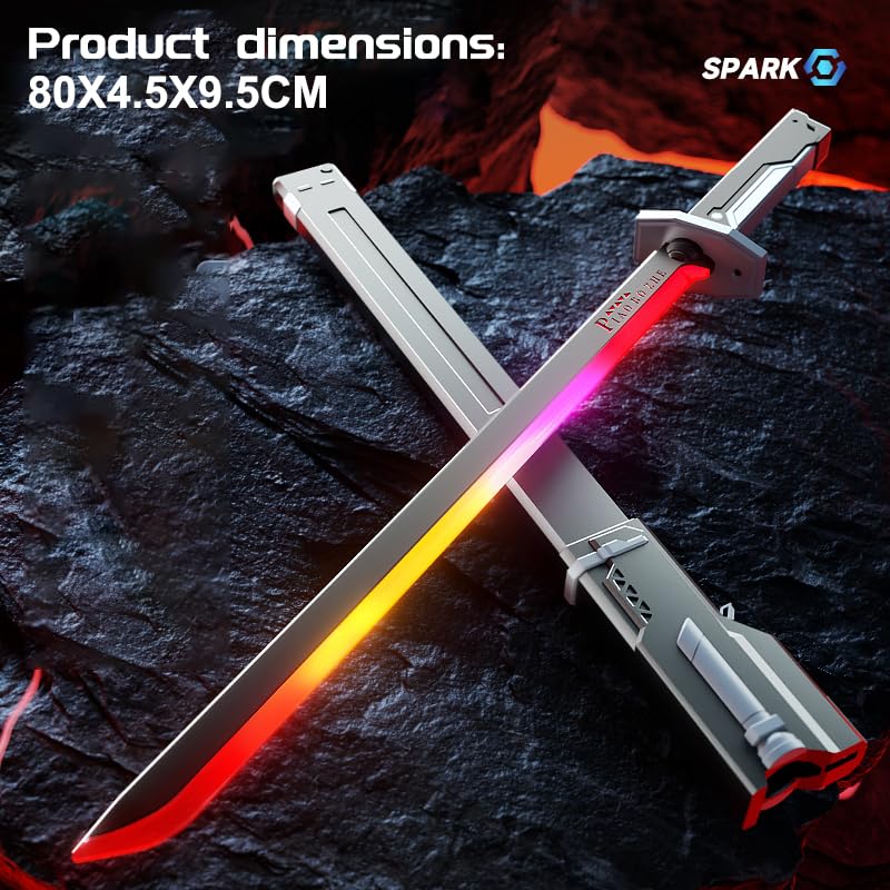 LED Spark Sword with Sound and Fog