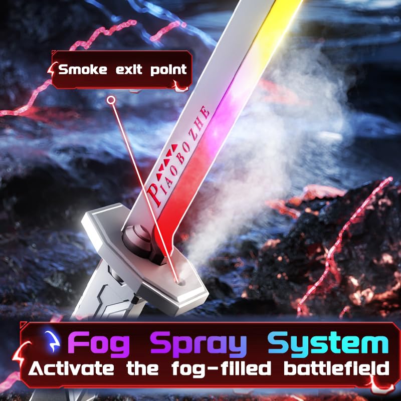 LED Spark Sword with Sound and Fog